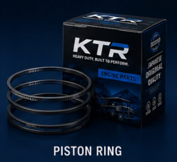 Piston ring set for heavy-duty mining engines